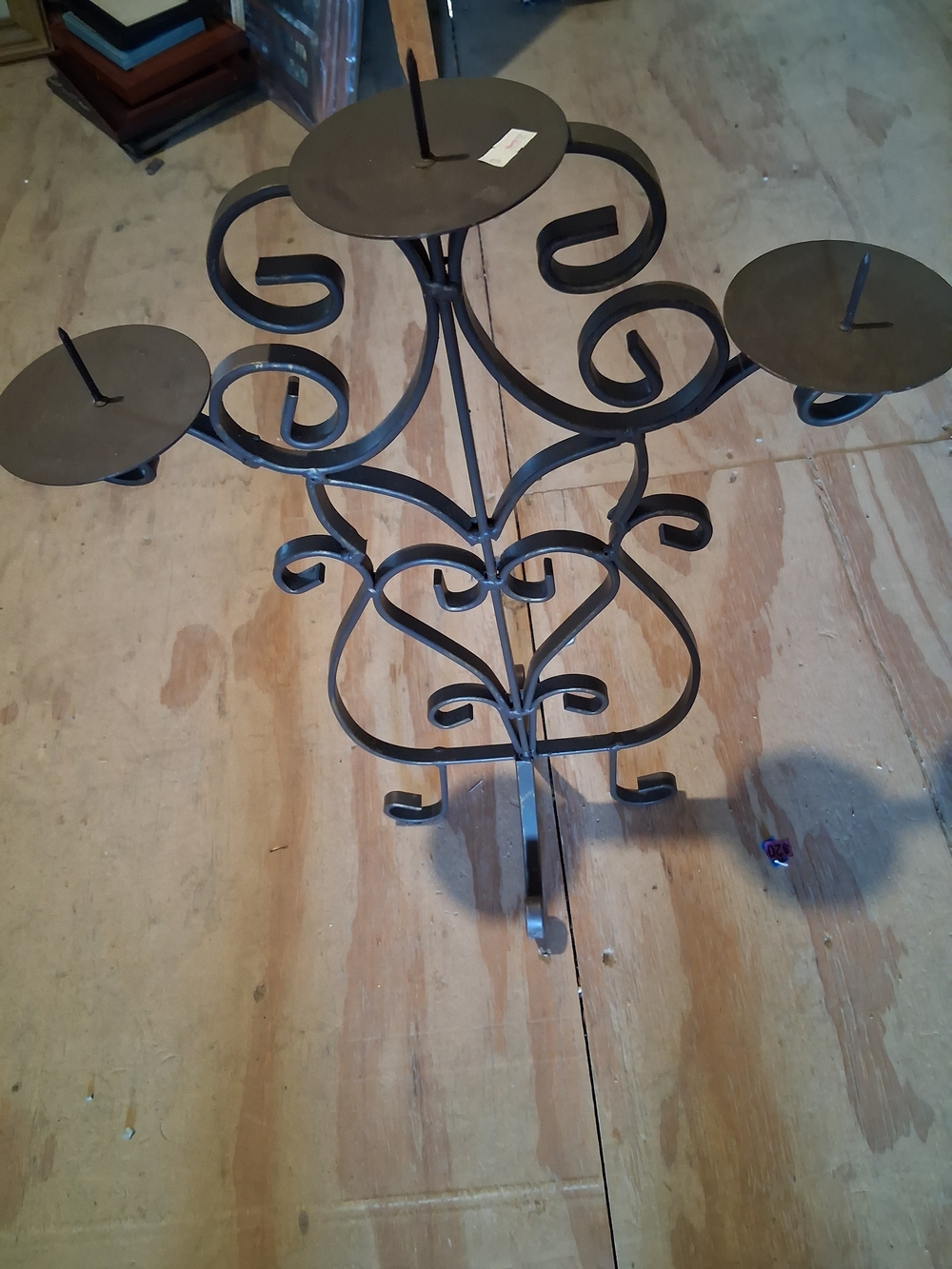 Decorative Black Metal Wall Sconce Candle Holder